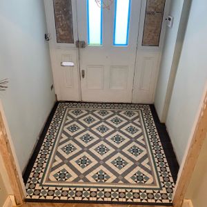 mosaic tiles hallway