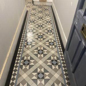 victorian mosaic hallway